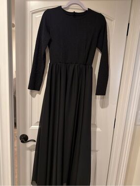 Black Long Sleeve Maxi Dress - Classic Women’s dress